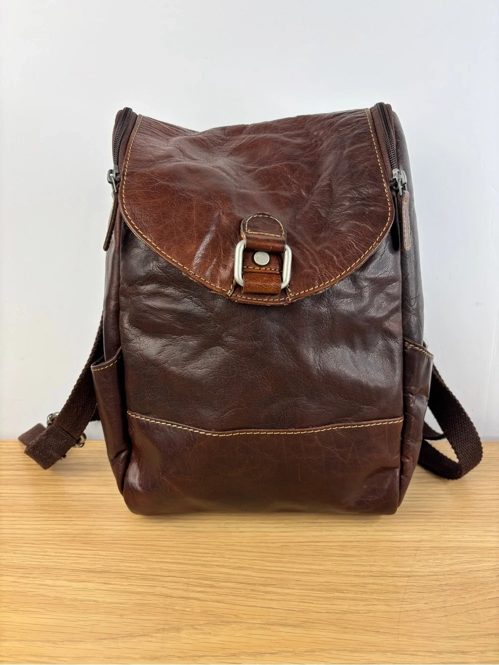 Jack Georges Voyager Convertible Backpack/Crossbody Buffalo Leather Bag